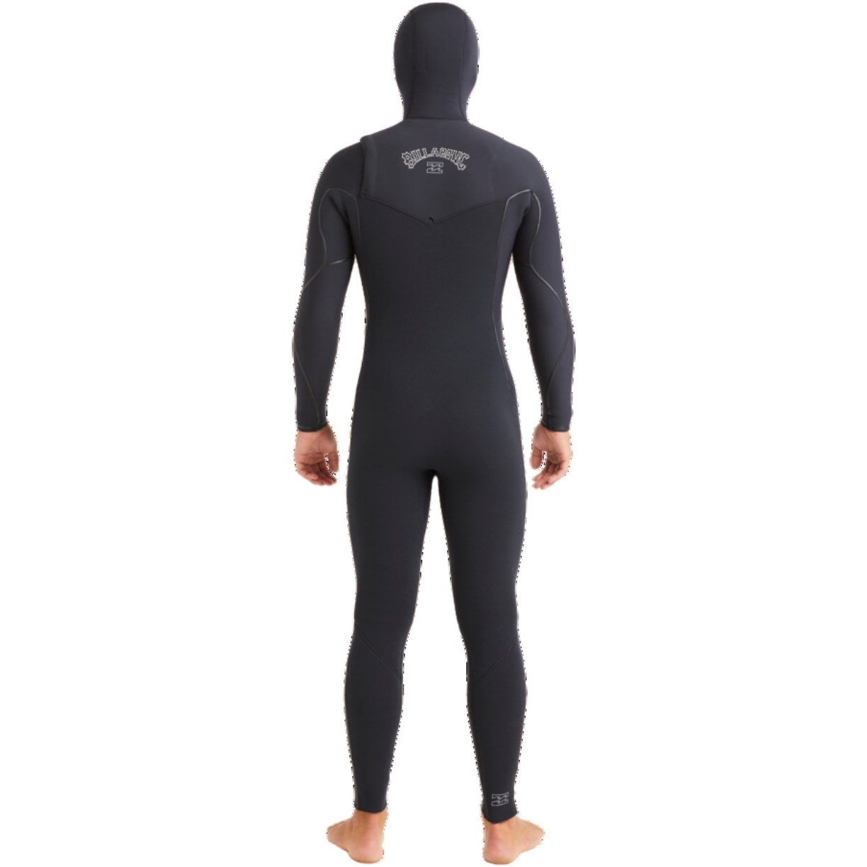 2025 Billabong Heren Furnace Natural 5/4mm Met Capuchon Borst Ritssluiting Wetsuit ABYW200122 - Black